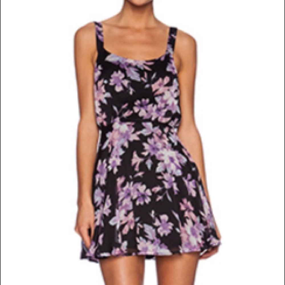 Lucca Couture Black Floral dress from Revolve